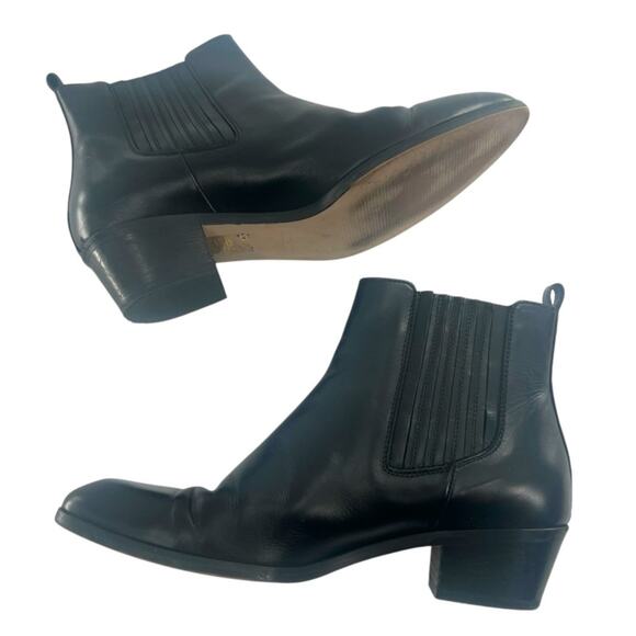 J. Crew black Chelsea boots leather sz 7 - Picture 6 of 7